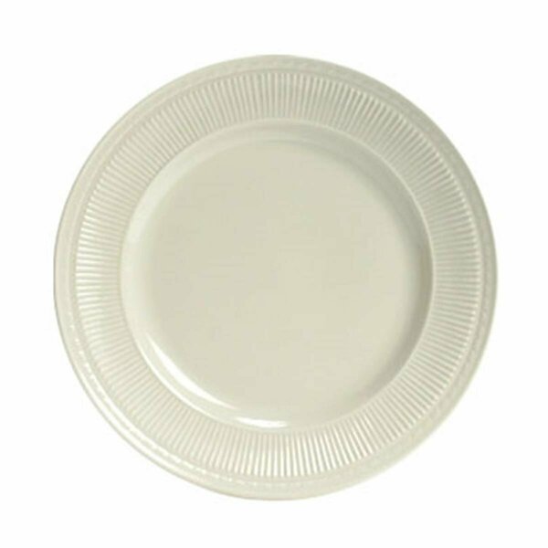 Tuxton China Hampshire American 6.5 in. Embossed Plate - White - 3 Dozen HEA-064